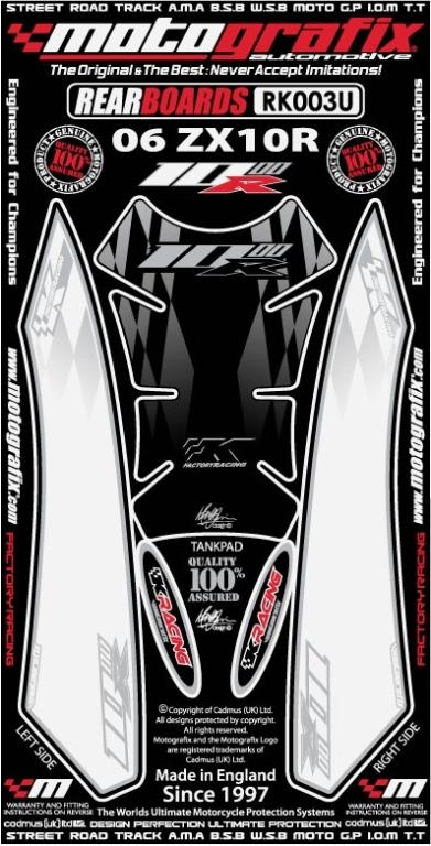 Kit deco arriere blanc pour zx10r ninja