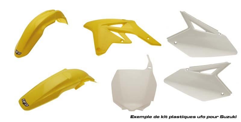 Kit plastique UFO Suzuki 250 RM 04-06 jaune/blanc (couleur origine)