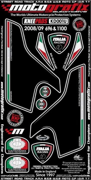 Kit deco genoux blanc pour monster