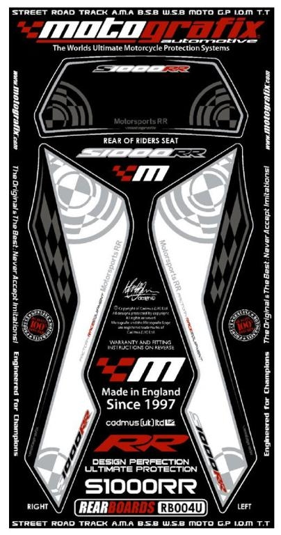 Kit deco arriere blanc pour bmw s1000rr 09-