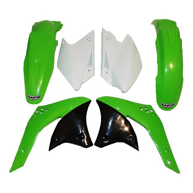 Kit plastique UFO Kawasaki 250 KX-F 2006 vert/blanc (couleur origine)