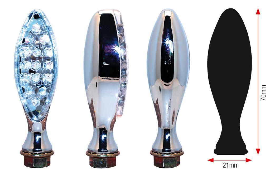 Clignotants Elise chromé a leds
