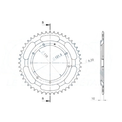 Couronne 1Tek Origine D.110 48 dents MBK