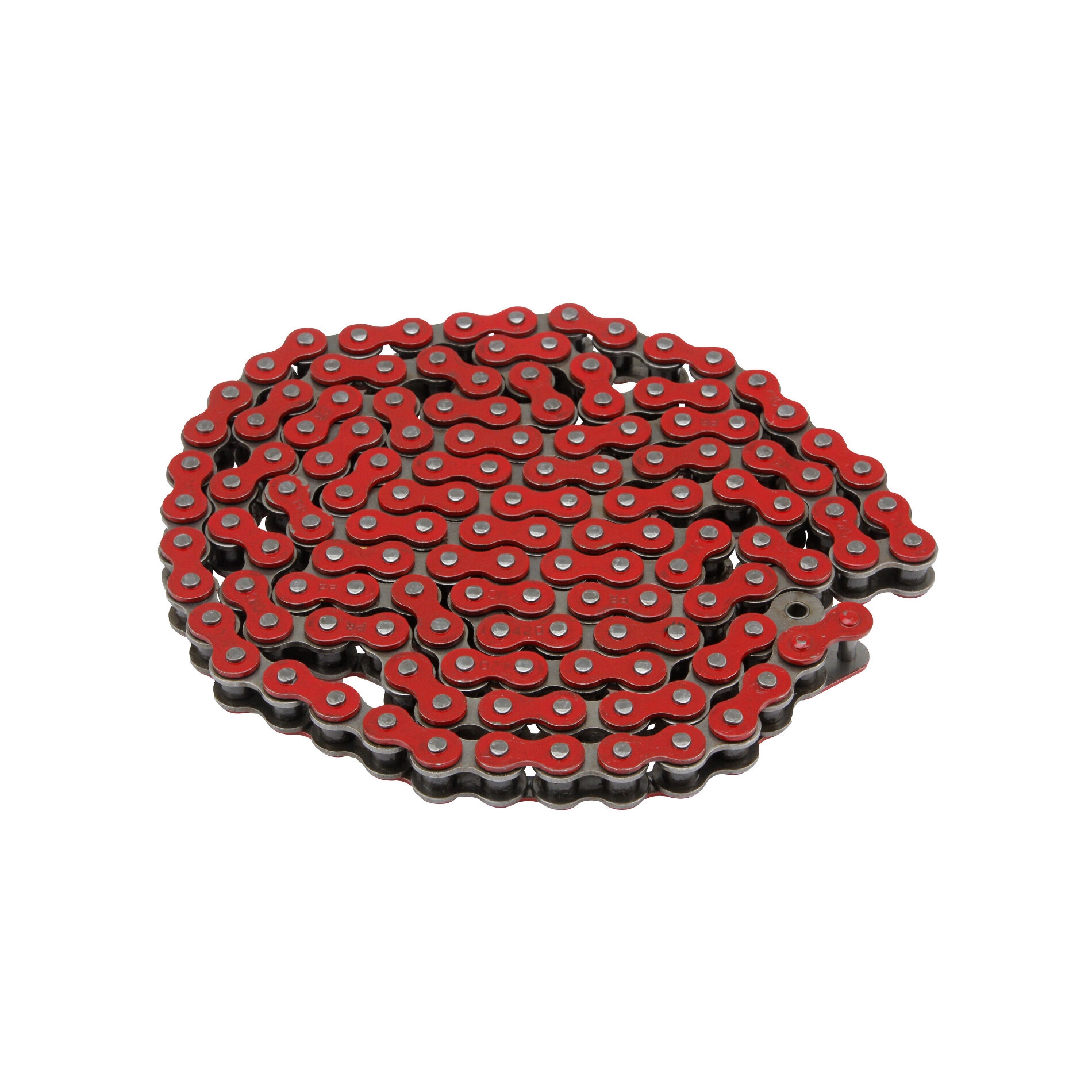 Chaîne Renforcée Couleur Rouge Voca Racing 136 Maillons Pas 420