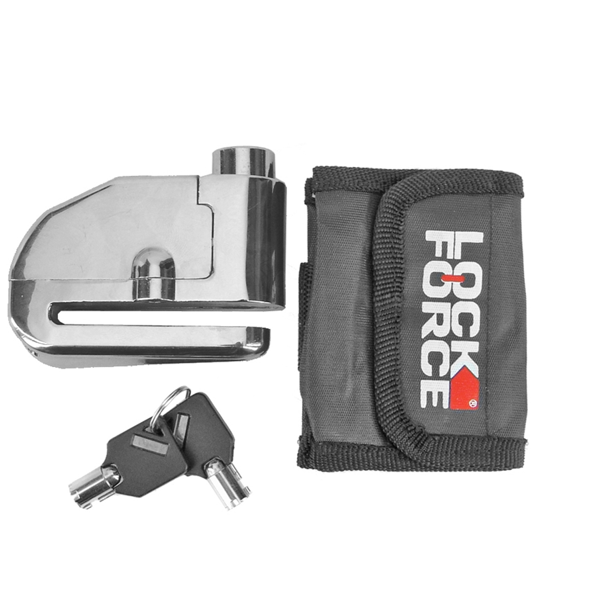Antivol bloque disque Lock-Force Chromé avec alarme