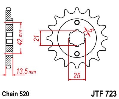 Pignon JT Sprockets Acier pas 520 14 dents - Pour Cagiva Elefant 350 P