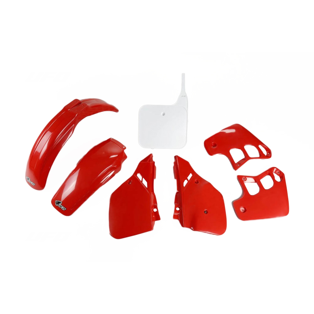 Kit plastique UFO Honda CR 250R 88-89 rouge/blanc (couleur origine)