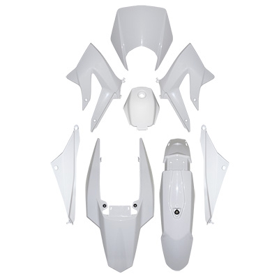 Kit carénage 1Tek Origine blanc brillant Derbi Senda DRD 2011-