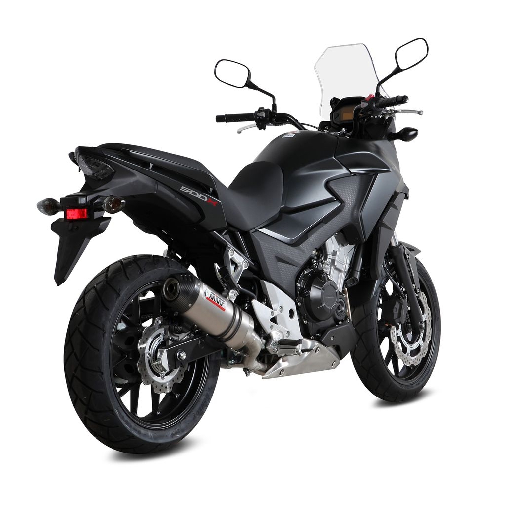Silencieux Mivv Oval Titane casquette carbone Honda CB 500 X 2016
