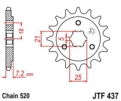 Pignon JT Sprockets Acier pas 520 15 dents - Pour Suzuki DR 600 S 85-8