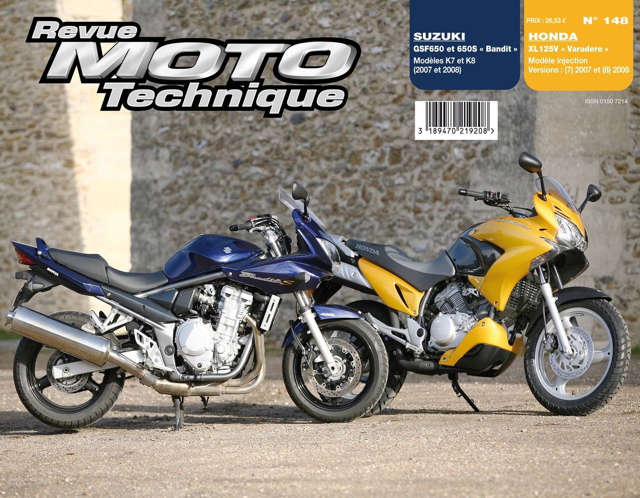 Revue Moto Technique 148.1 Honda XL 125 V Varadero / Suzuki GSF 650/65