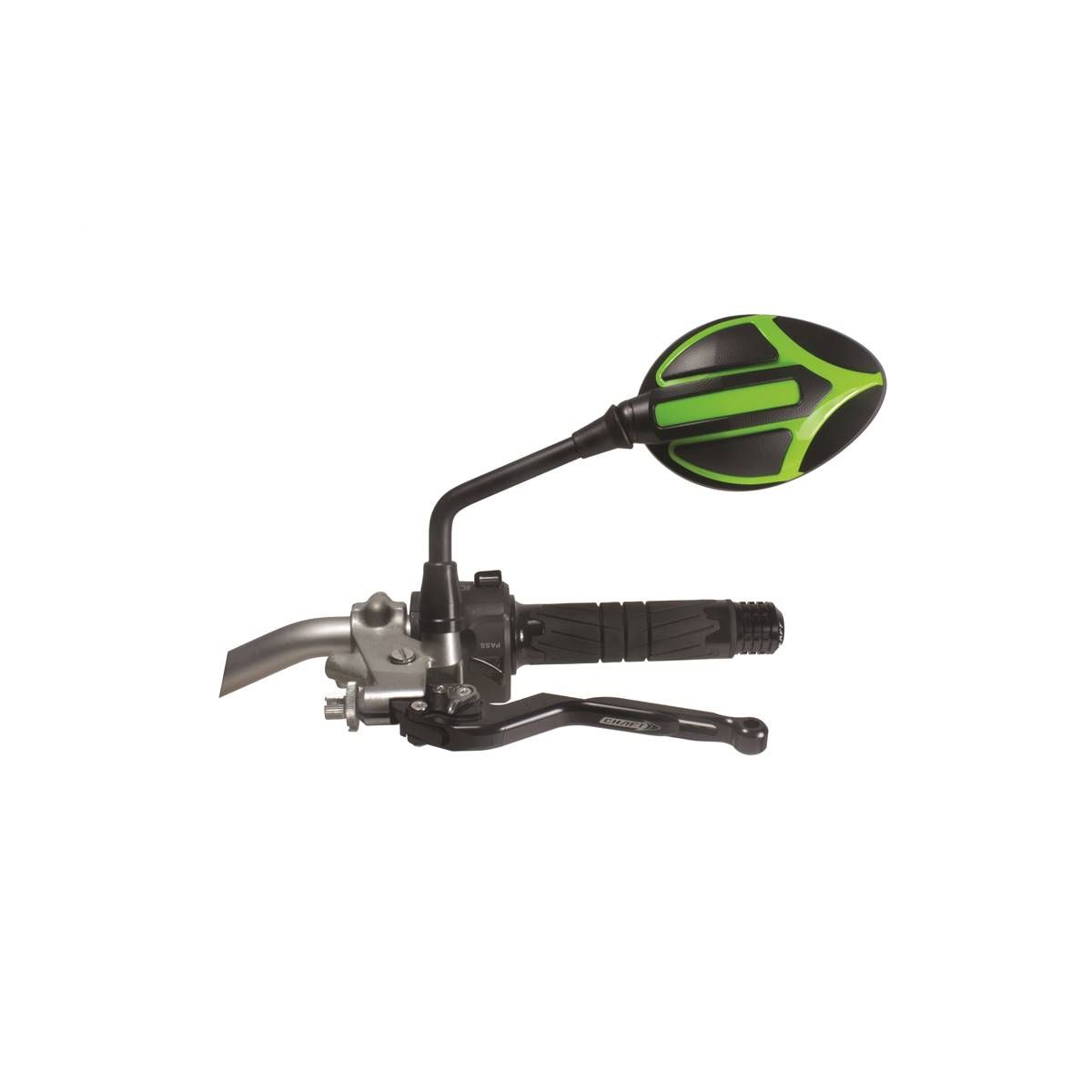 Rétroviseur réversible homologué Chaft Candy noir mat/vert
