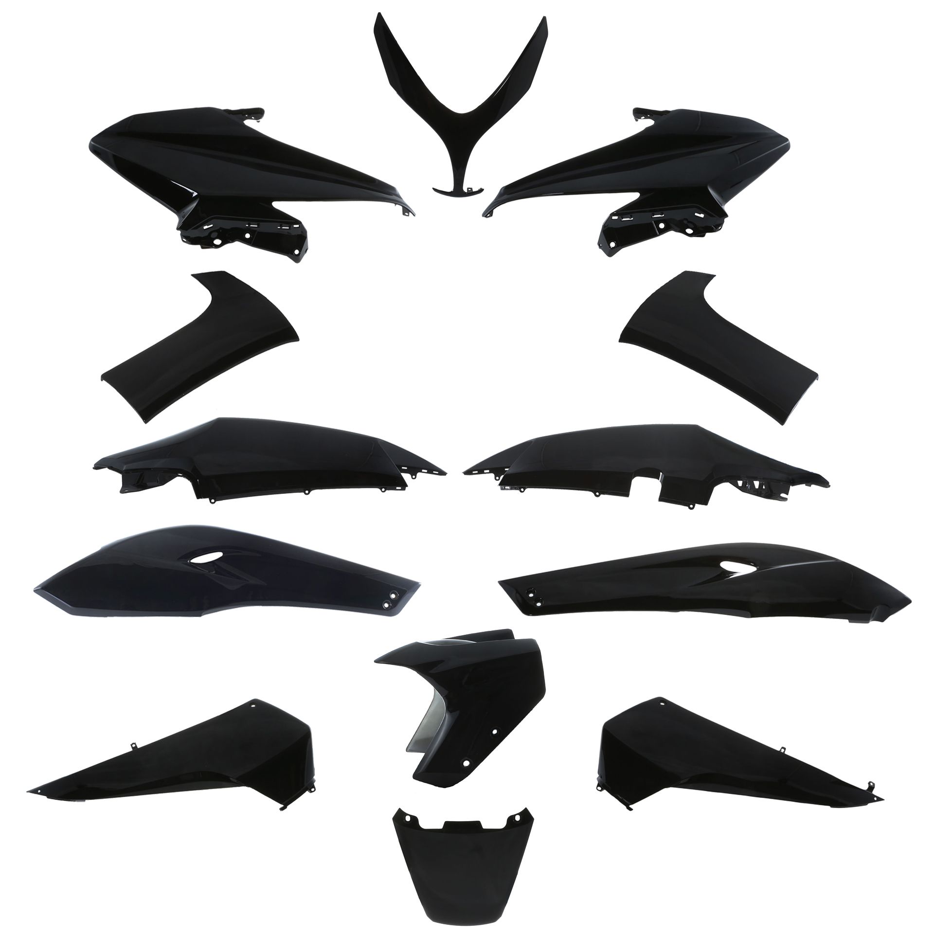 Kit carénage One Italia noir brillant T-Max 500 2008-