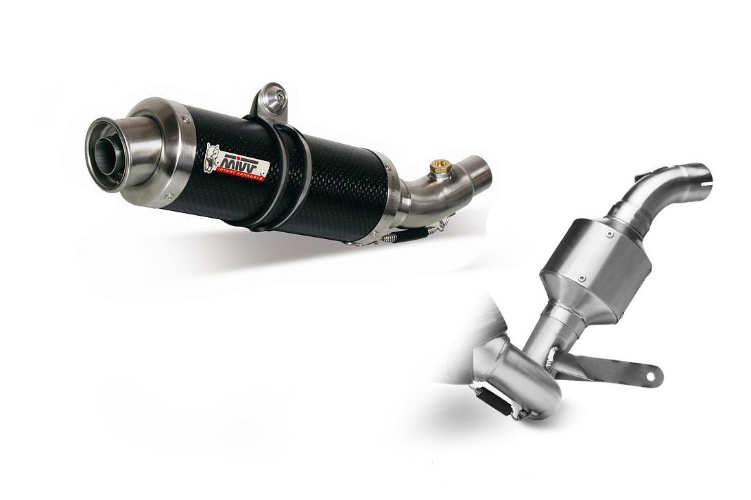 Ligne complète 1x1 MIVV GP carbone KTM 125 / 200 Duke 11-