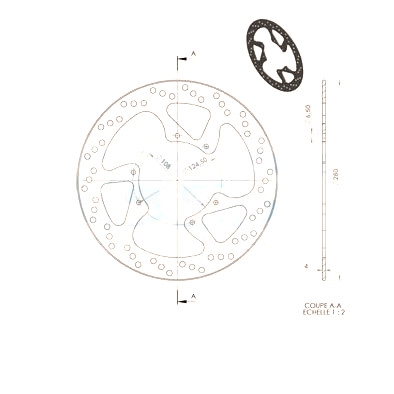 Disque de frein avant NG Brake Disc Rieju RS3 / Derbi Senda 125 Ø280