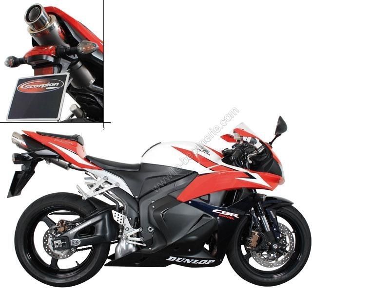 Silencieux Homologué Scorpion Stealth Oval Inox pour Honda CBR 600 RR
