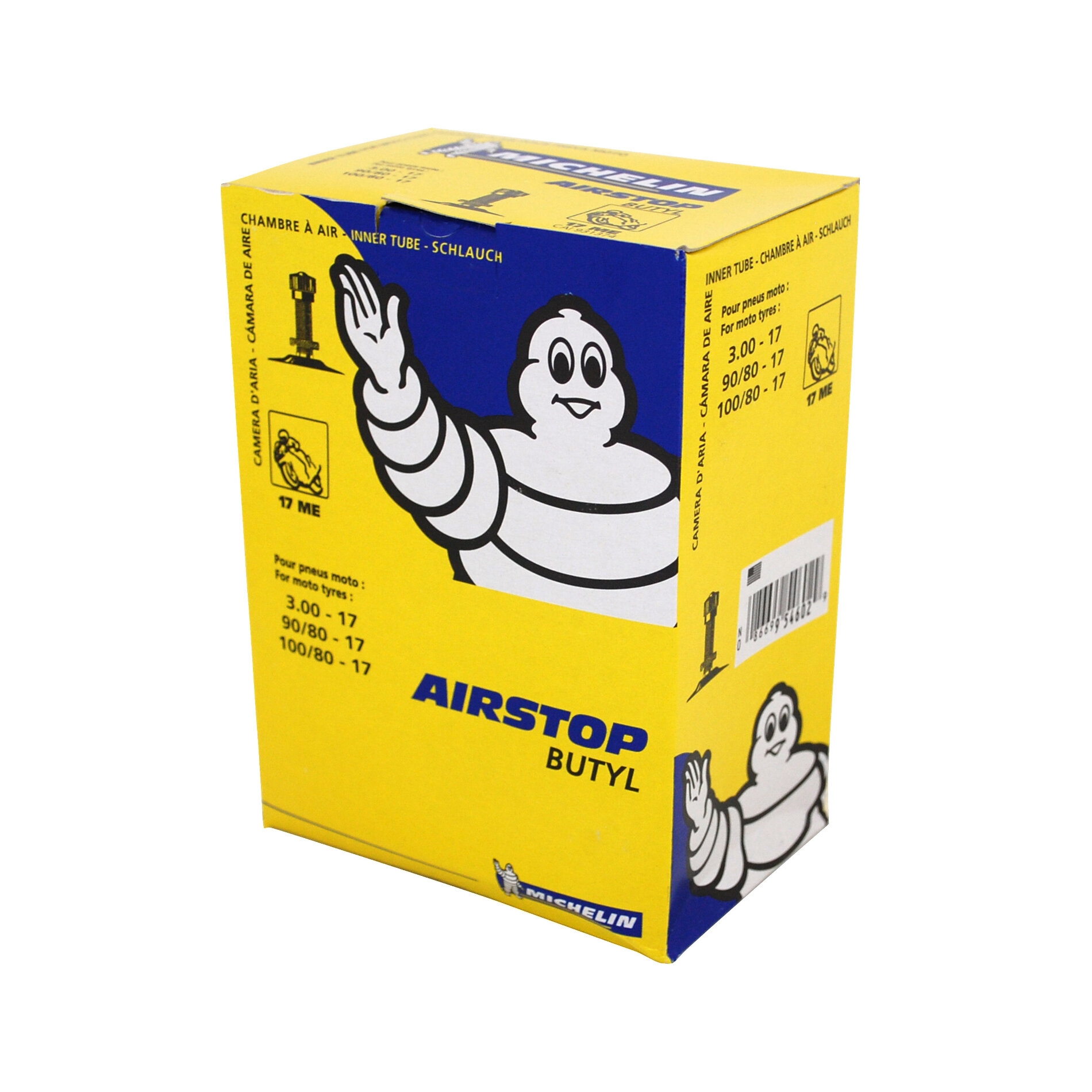 Chambre à air Michelin Street 90/90-17 valve droite TR4
