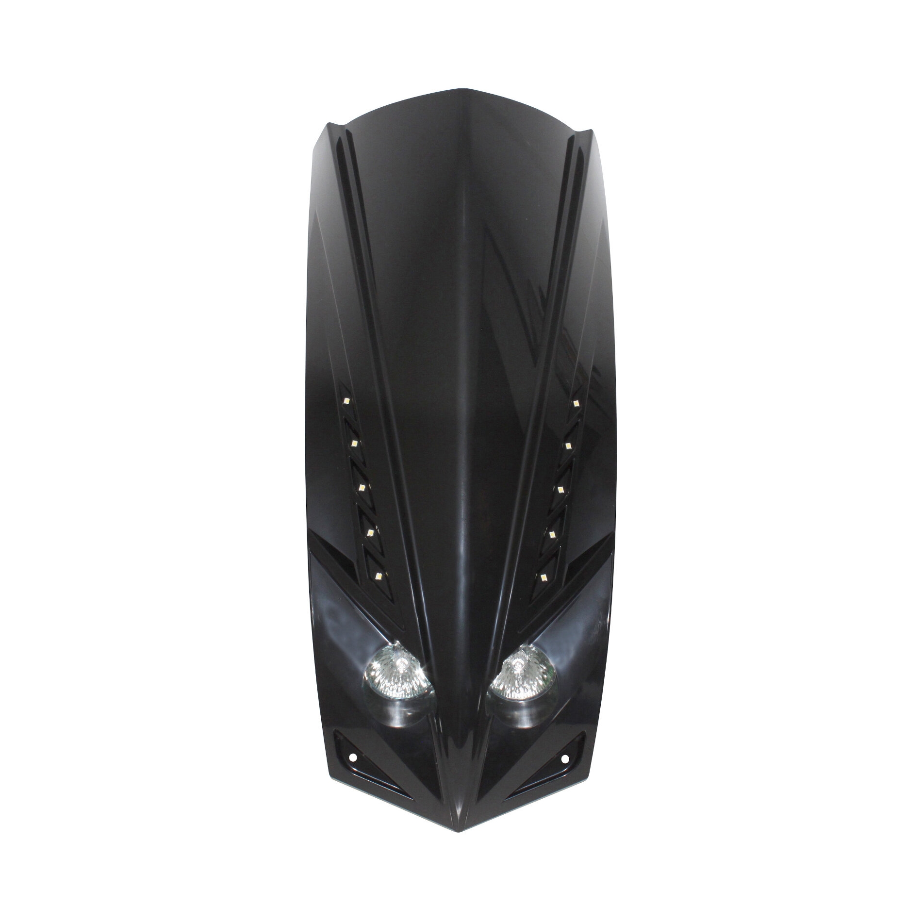 Face avant noir brillant avec double optique adaptable Peugeot 50 Ludi