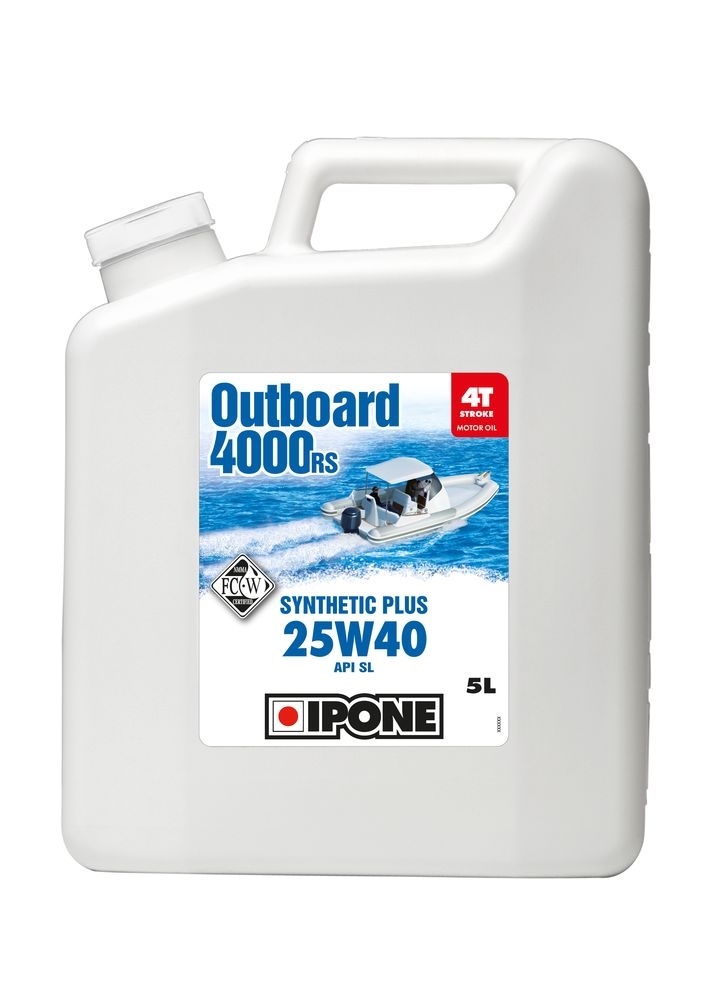 Huile moteur 4T Ipone Outboard 4000 RS 25W40 5L