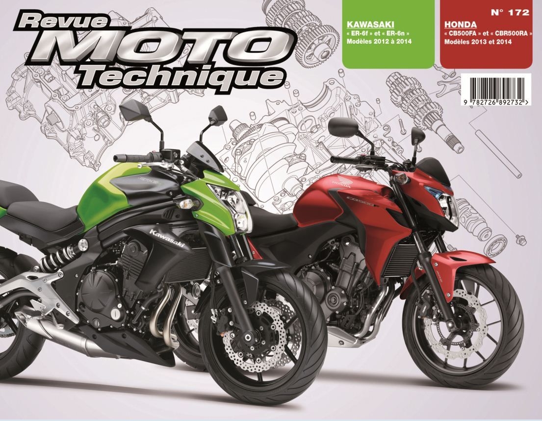 Revue Moto Technique 172 Honda CB / CBR 500 13-14 / Kawasaki ER-6N/F 1