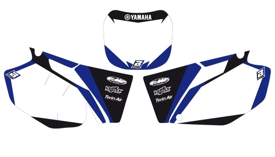 Fonds de plaques Blackbird Dream Graphic 2 Yamaha 250 YZ-F 01-05 blanc