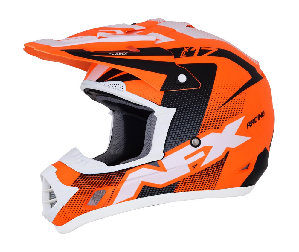 Casque cross AFX FX17 HOLESHOT orange/noir/blanc mat - XS