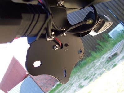 Support de plaque dimmatriculation R&G Racing noir Aprilia RS 125 06-