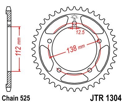 Couronne JT Sprockets Acier pas 525 44 dents - Pour Honda CBR 600 F 99
