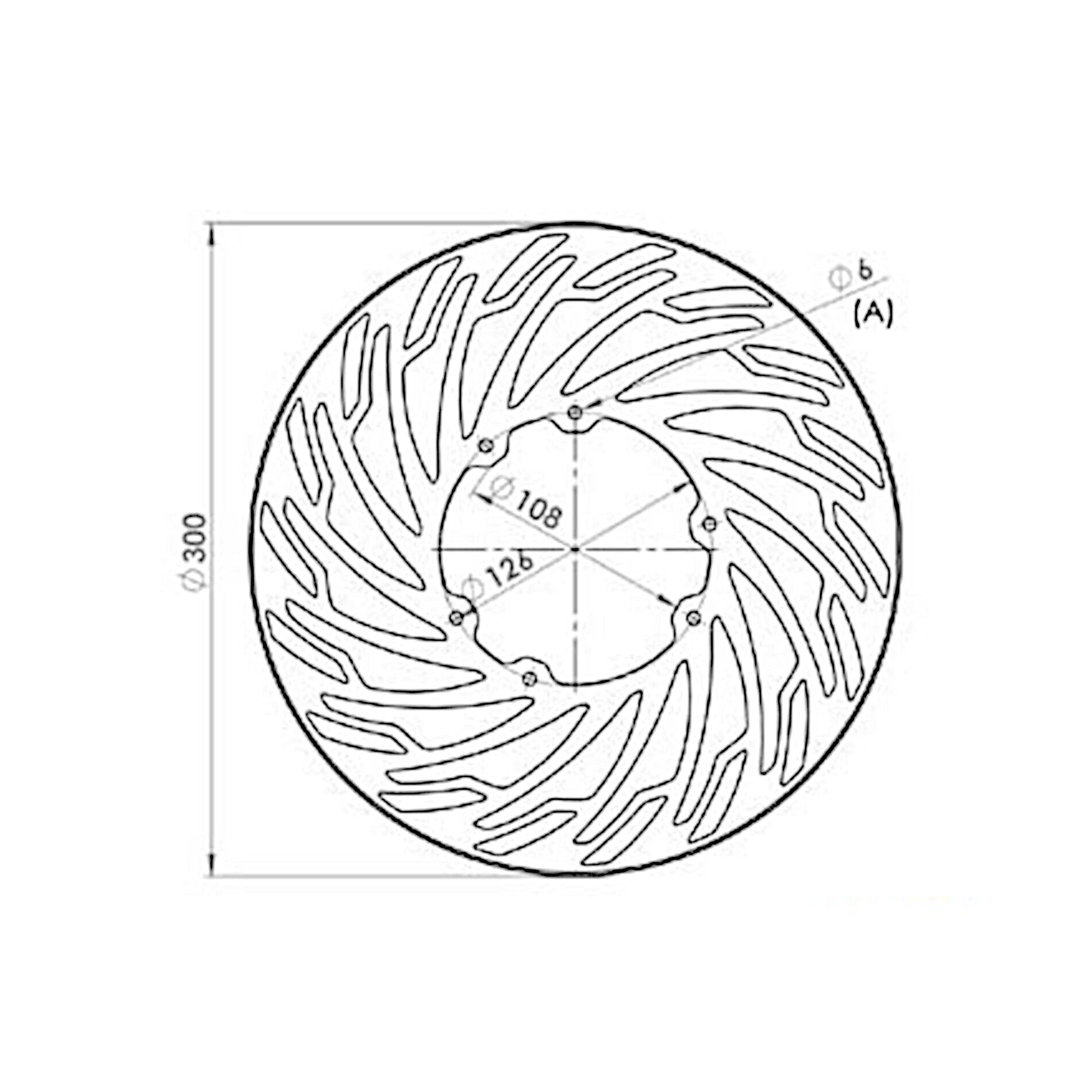 Disque de frein NG Brake Disc D.300 avant fixe Derbi senda drd sm, pro