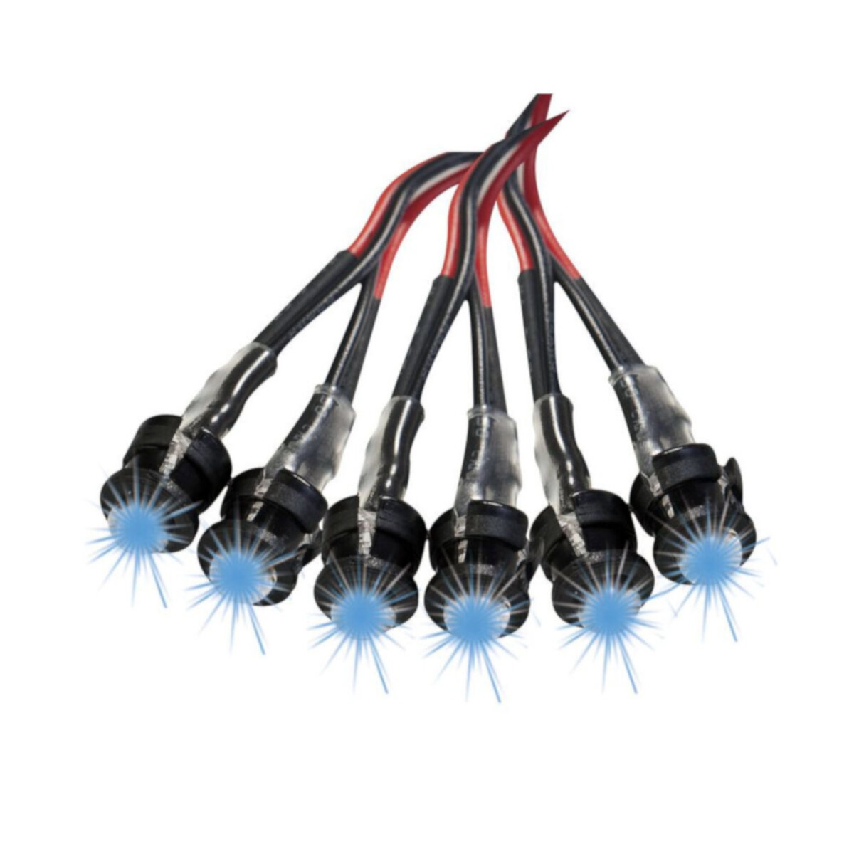 6 pièces LED bleu 5mm