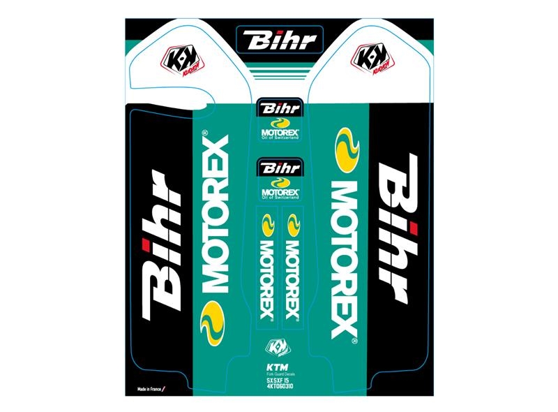 Kit de déco de fourche Kutvek Bihr/Motorex KTM SX-SXF