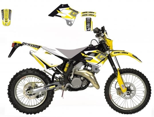 Kit déco Blackbird Dream Graphic 3 Gas Gas 125 EC 02-06 jaune