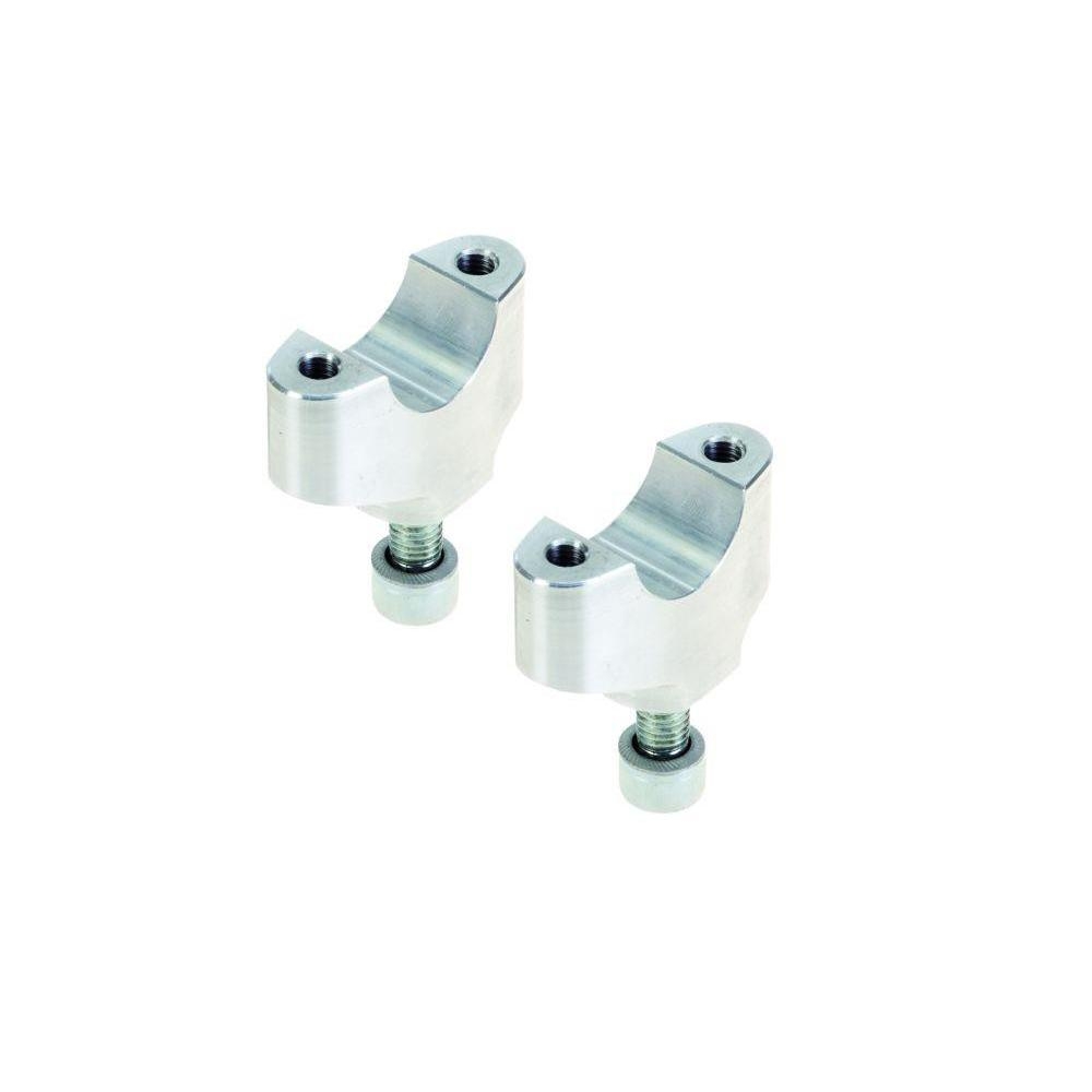 Paire de pontets inférieurs SM/MC Kite Ø22mm/H40mm anodisé argent