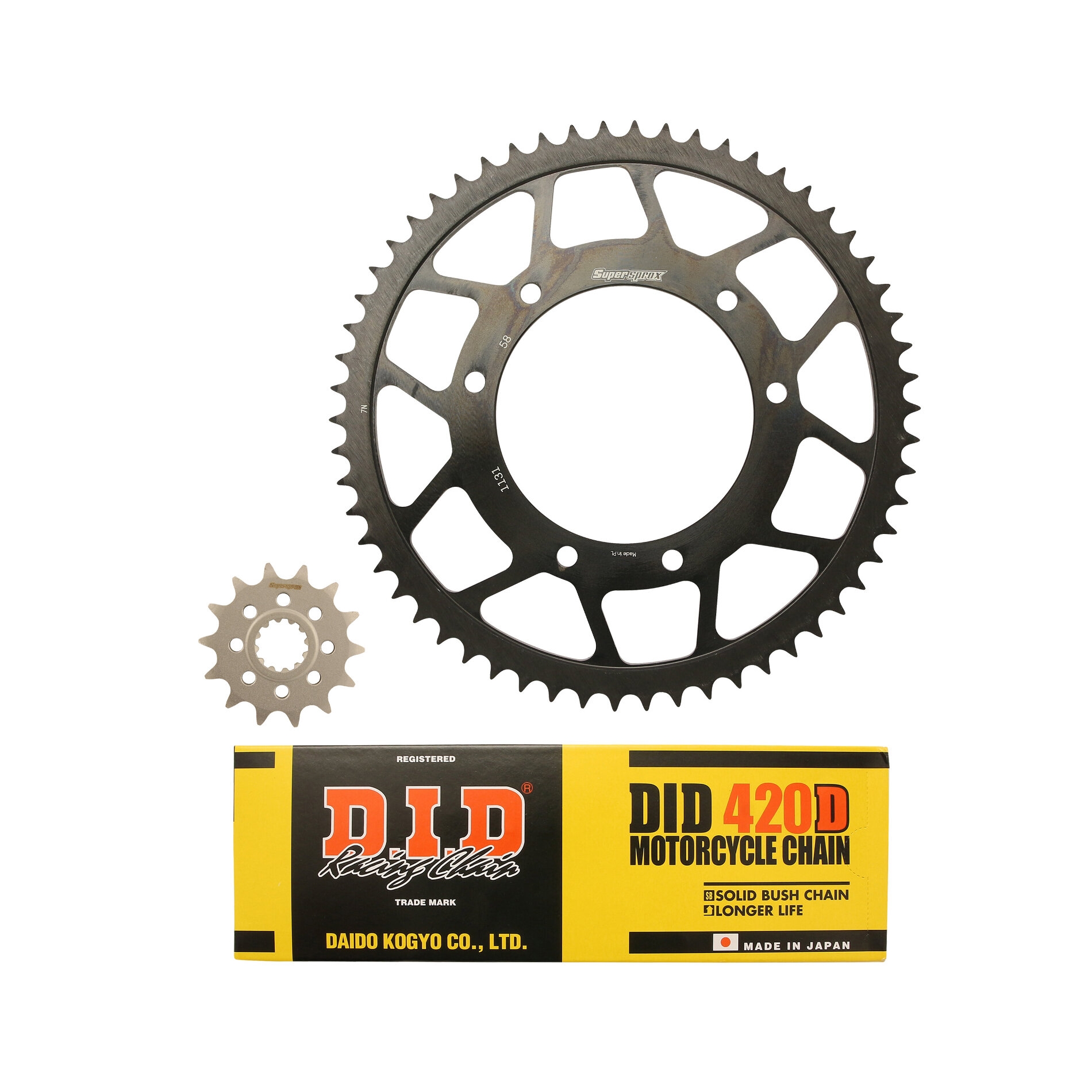 Kit chaîne DID acier HM 50 Dérapage Compétition 03-