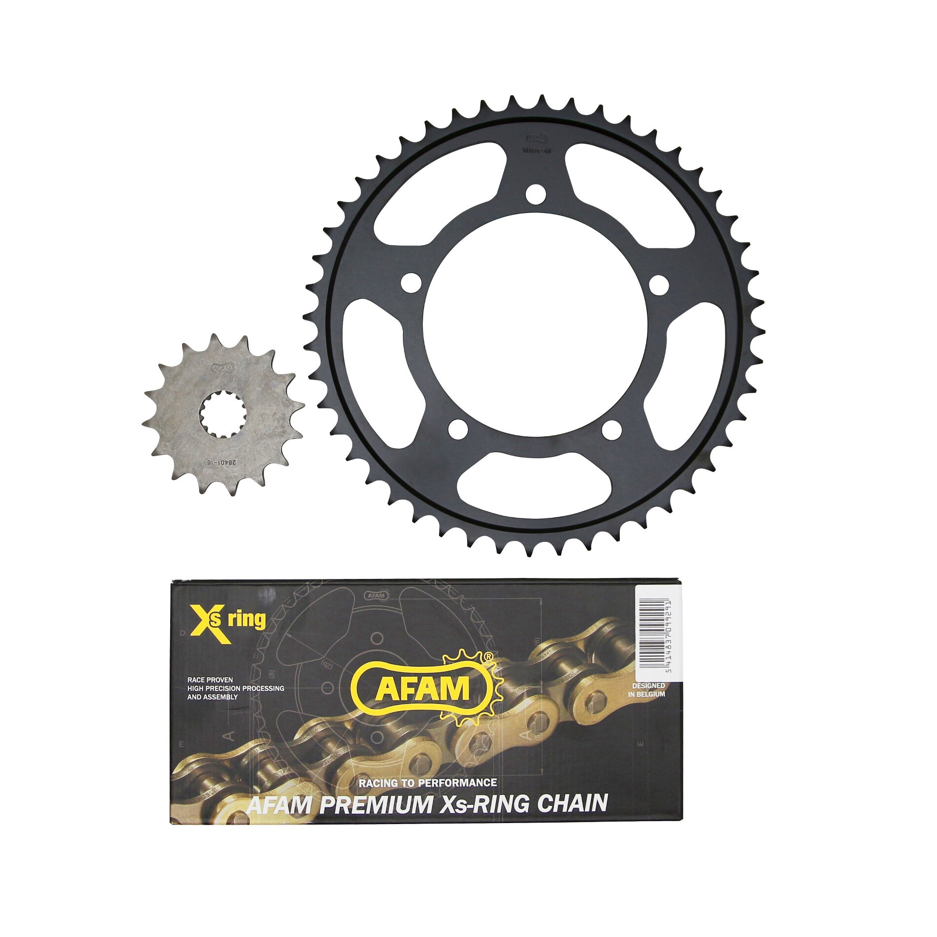 Kit chaîne Afam 16x48 pas 525 Suzuki 600 GSR 06-10