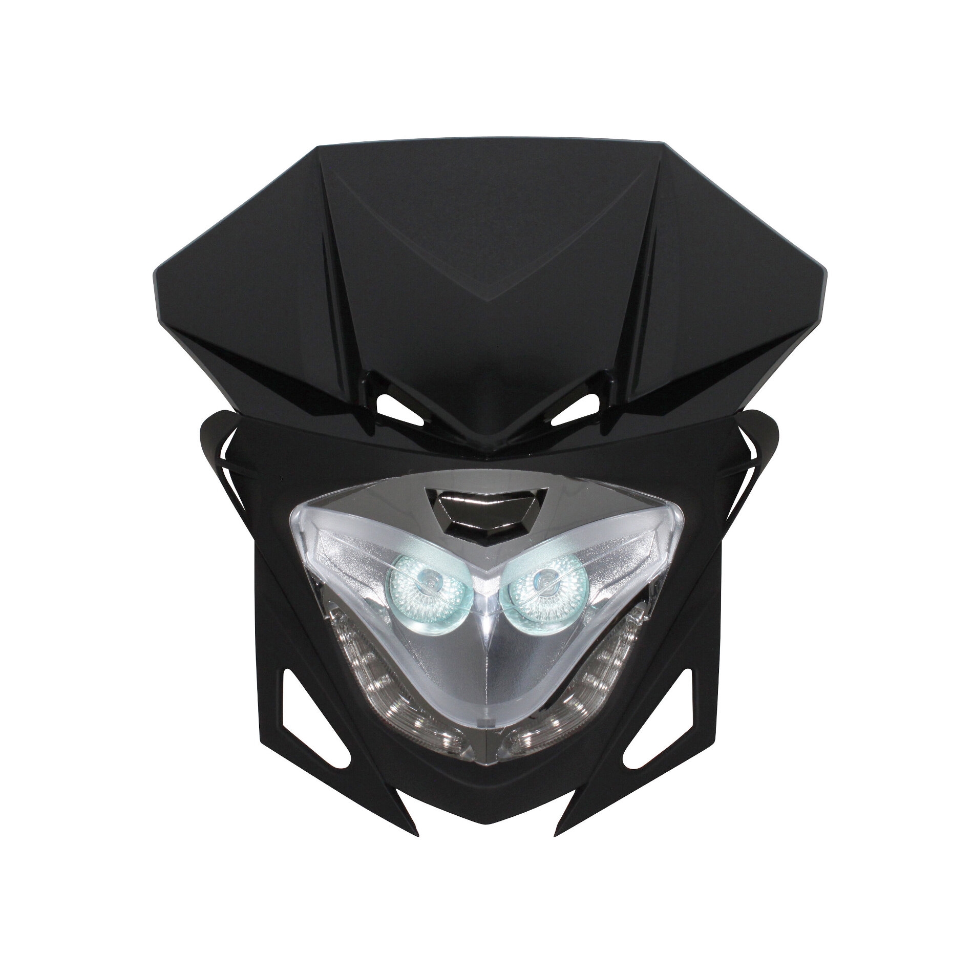 Tête de fourche Replay RR8 noir/chrome avec leds blanches