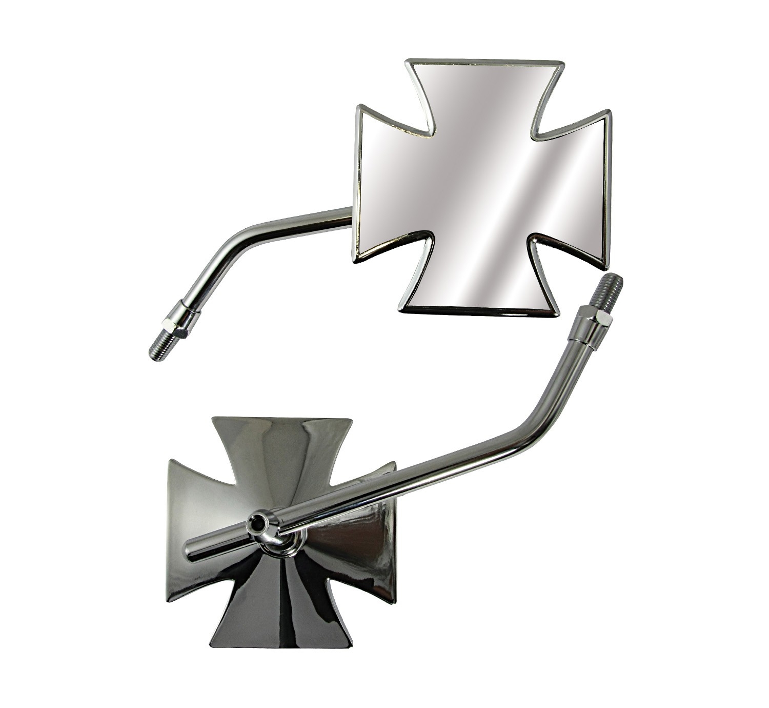 Rétroviseurs Maltese Cross Chromés ØM10 mm