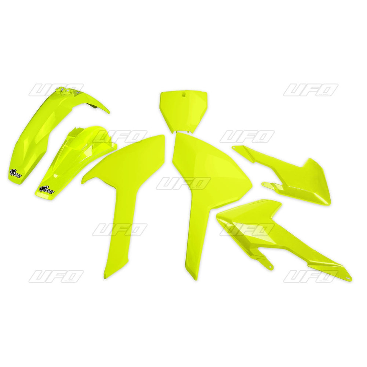 Kit plastique UFO Husqvarna 125 TC 16-18 jaune fluo