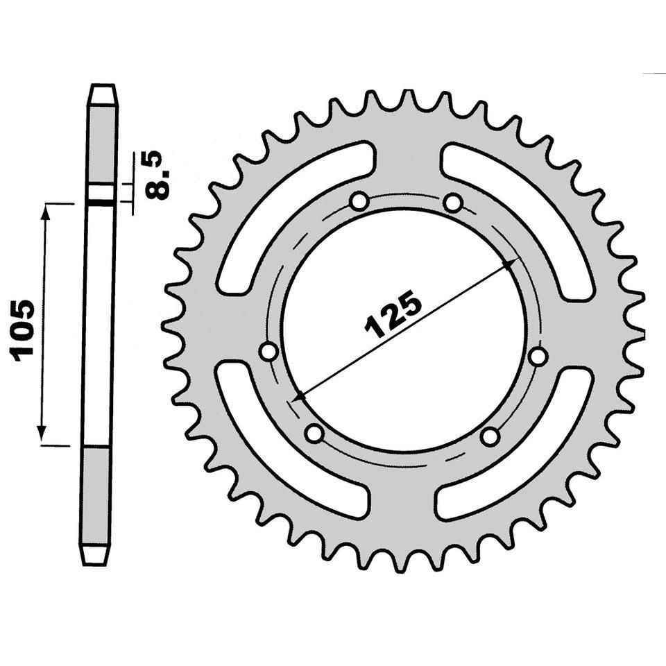 Couronne 50 dents pas 420 MRX/SMX
