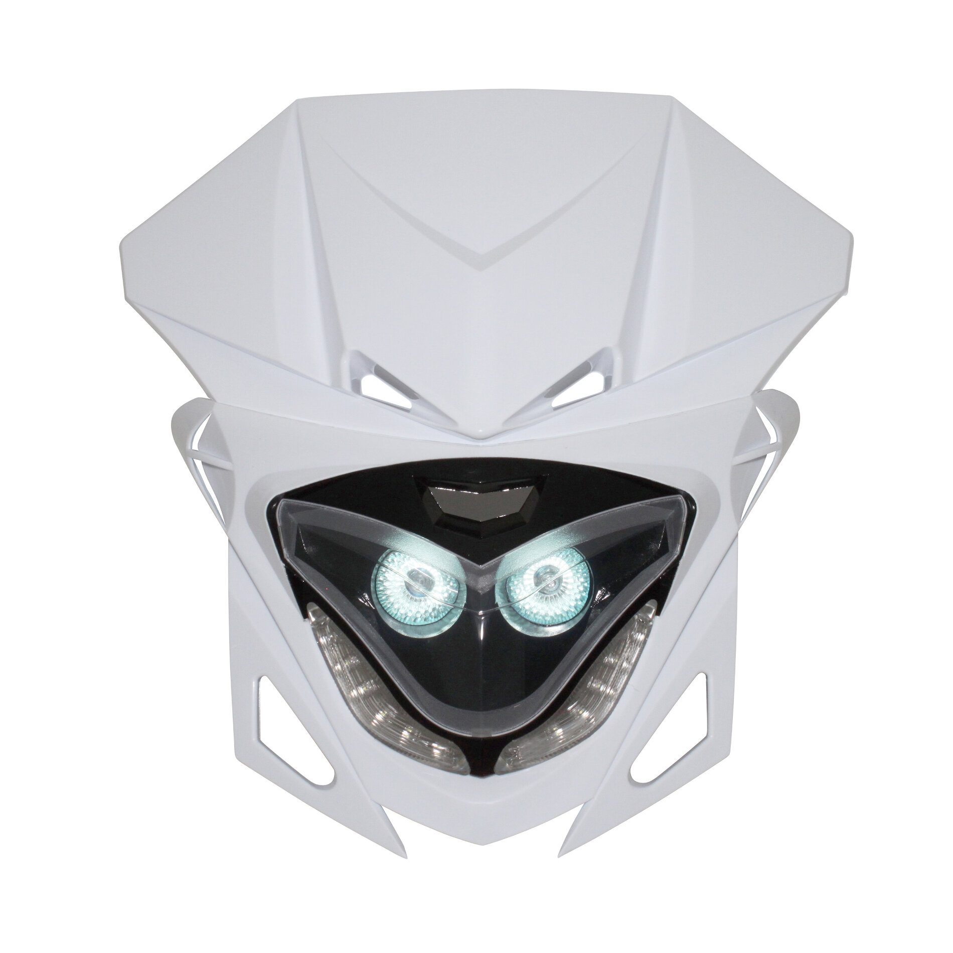 Tête de fourche Replay RR8 blanc/noir avec leds blanches