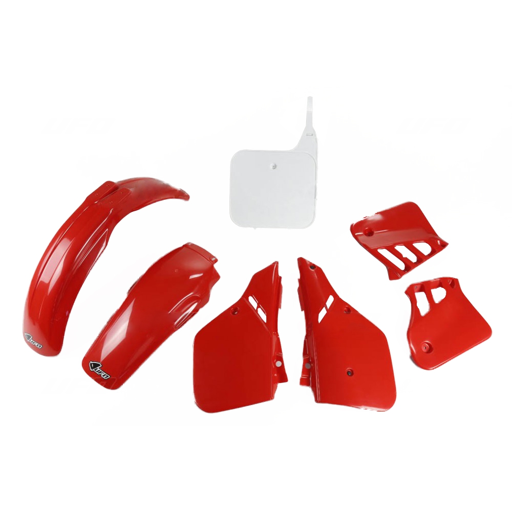 Kit plastique UFO Honda CR 125R 87-88 rouge/blanc (couleur origine 88)