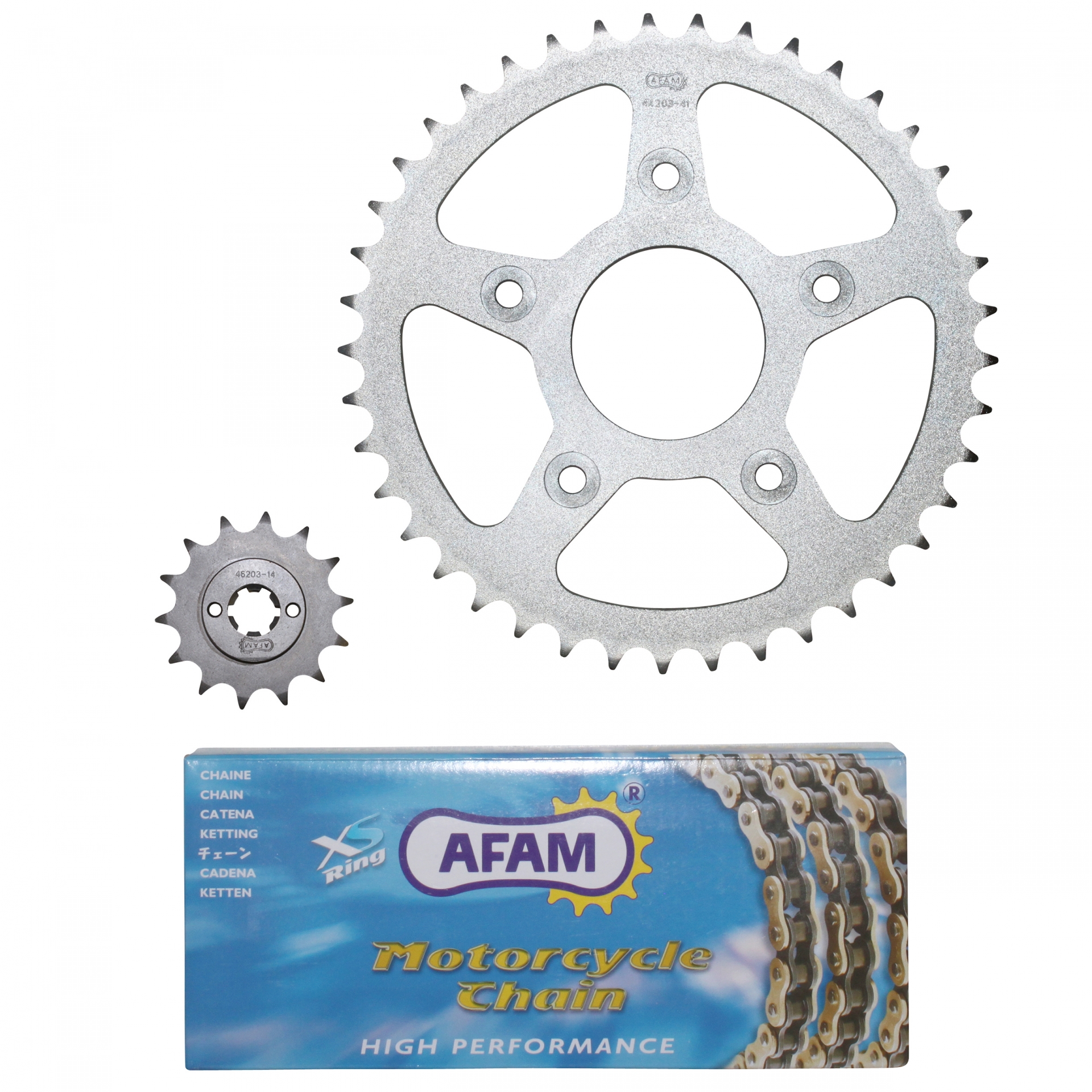 Kit chaîne Afam 14x41 Cagiva 125 Mito 92-99