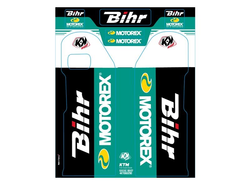 Kit de déco de fourche Kutvek Bihr/Motorex KTM SX-EXC