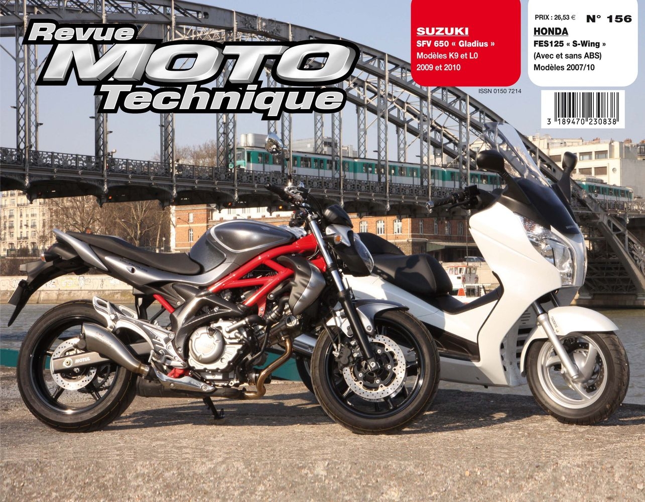 Revue Moto Technique 156.1 Honda 125 S-WING / Suzuki SFV 650 Gladius