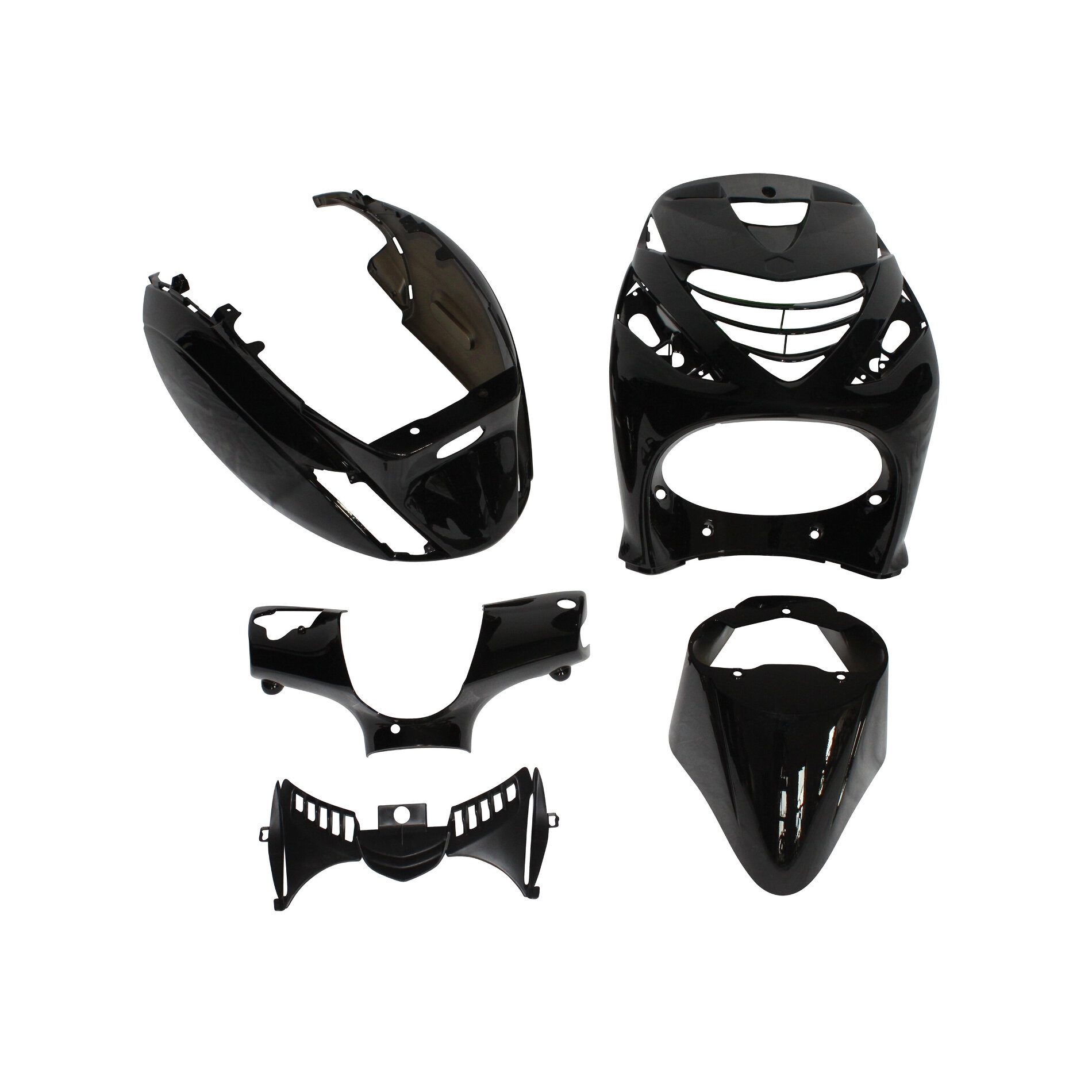Kit carrosserie 4 pièces noir brillant adaptable Zip sp