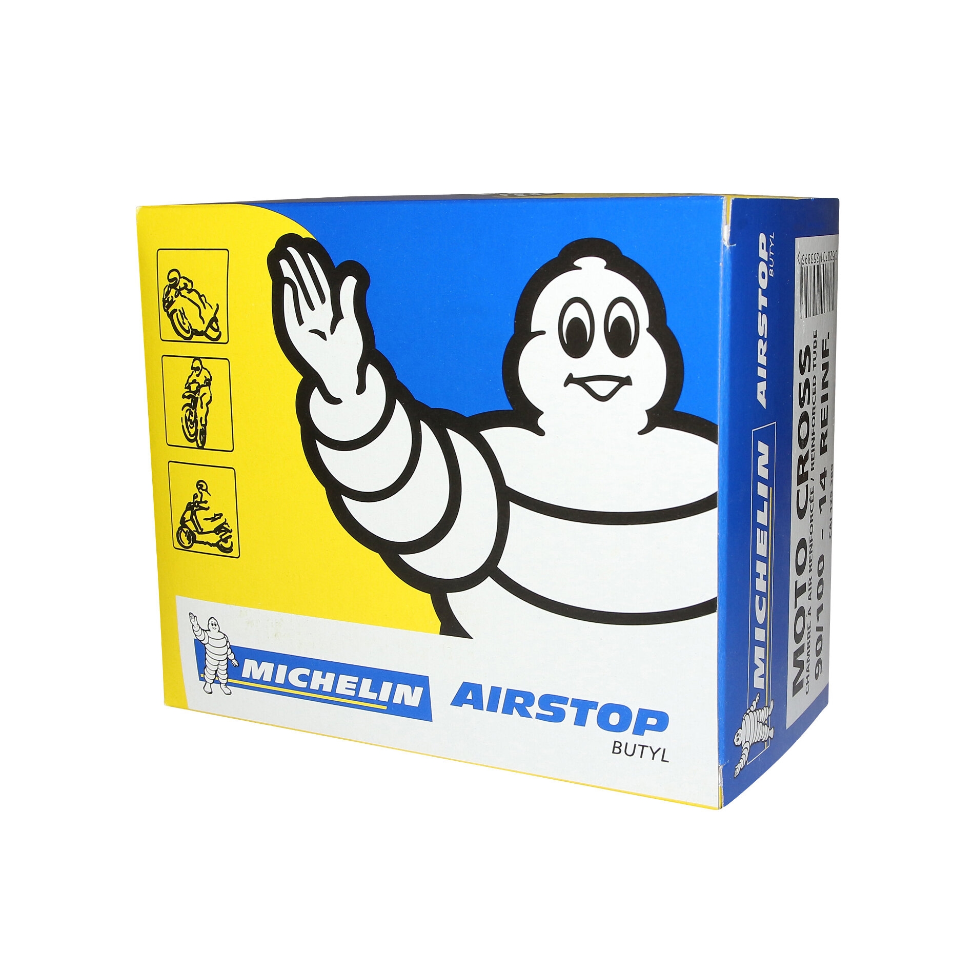 Chambre à air Michelin offroad renforcée 90/100-14 valve droite