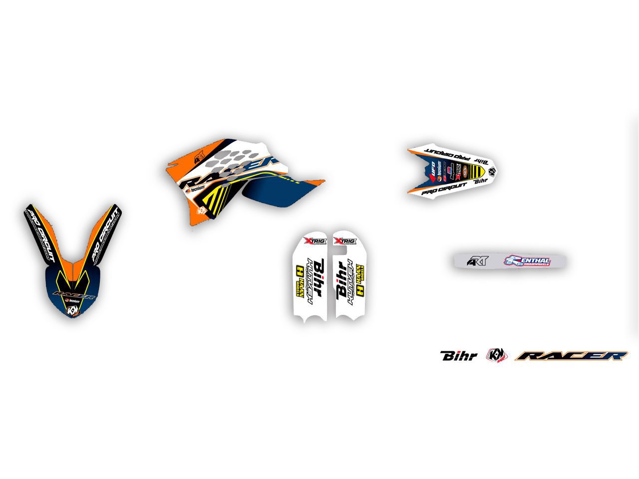 Kit déco Kutvek Racer KTM 65 SX 16-17 orange