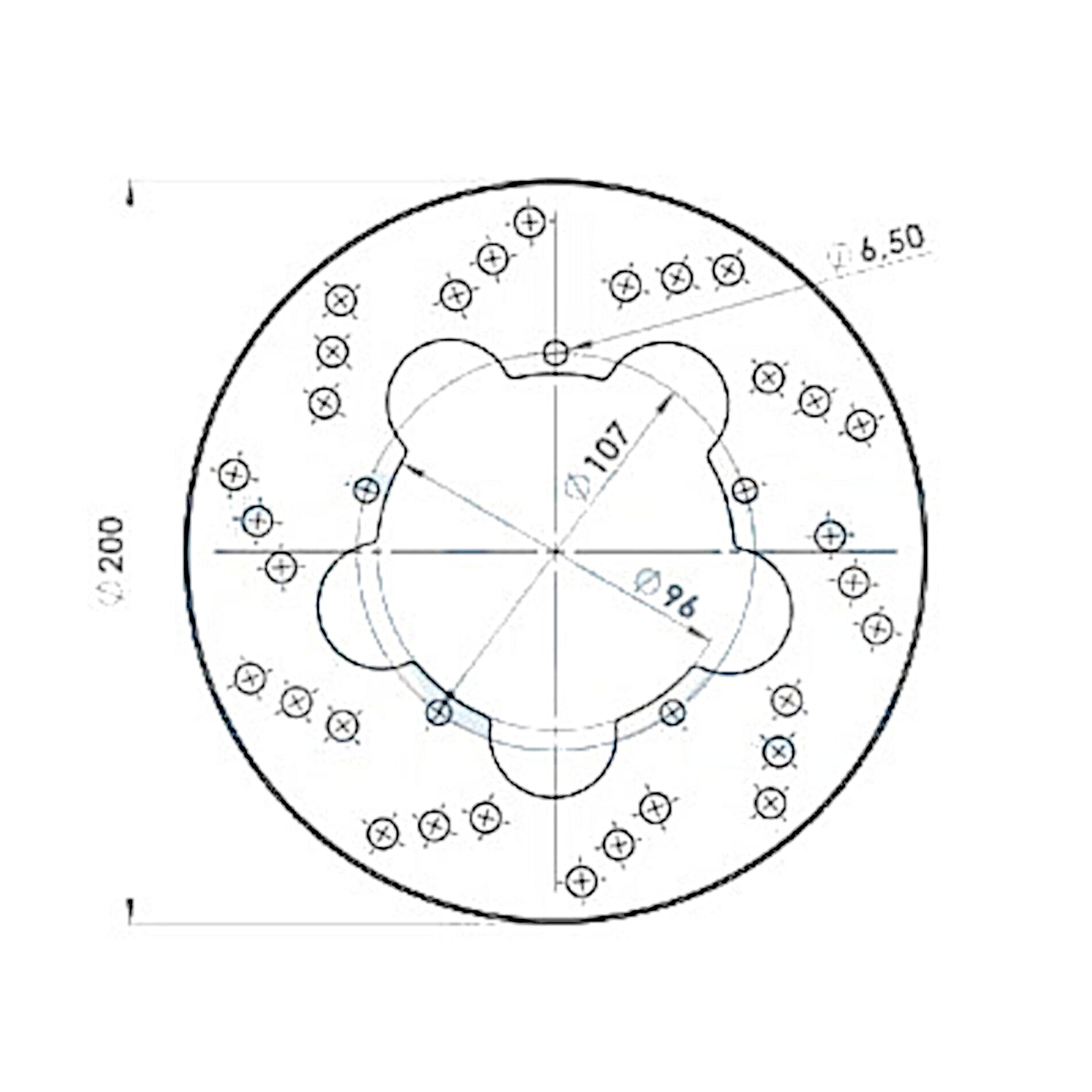 Disque de frein NG Brake Disc D.200 fixe avant - 610
