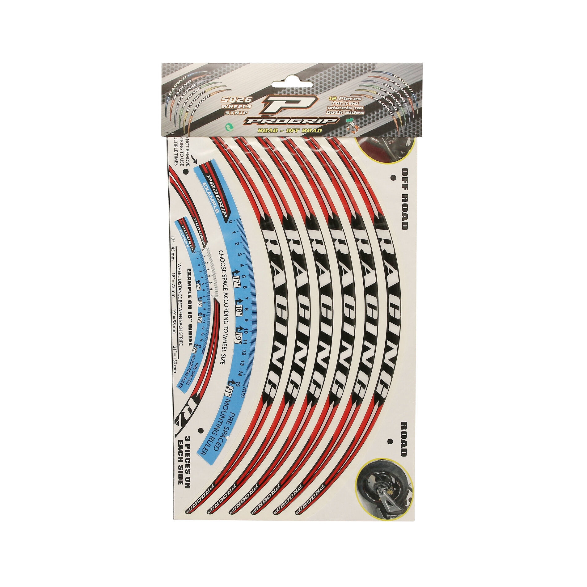 Liserets de jante Progrip 5026 rouge