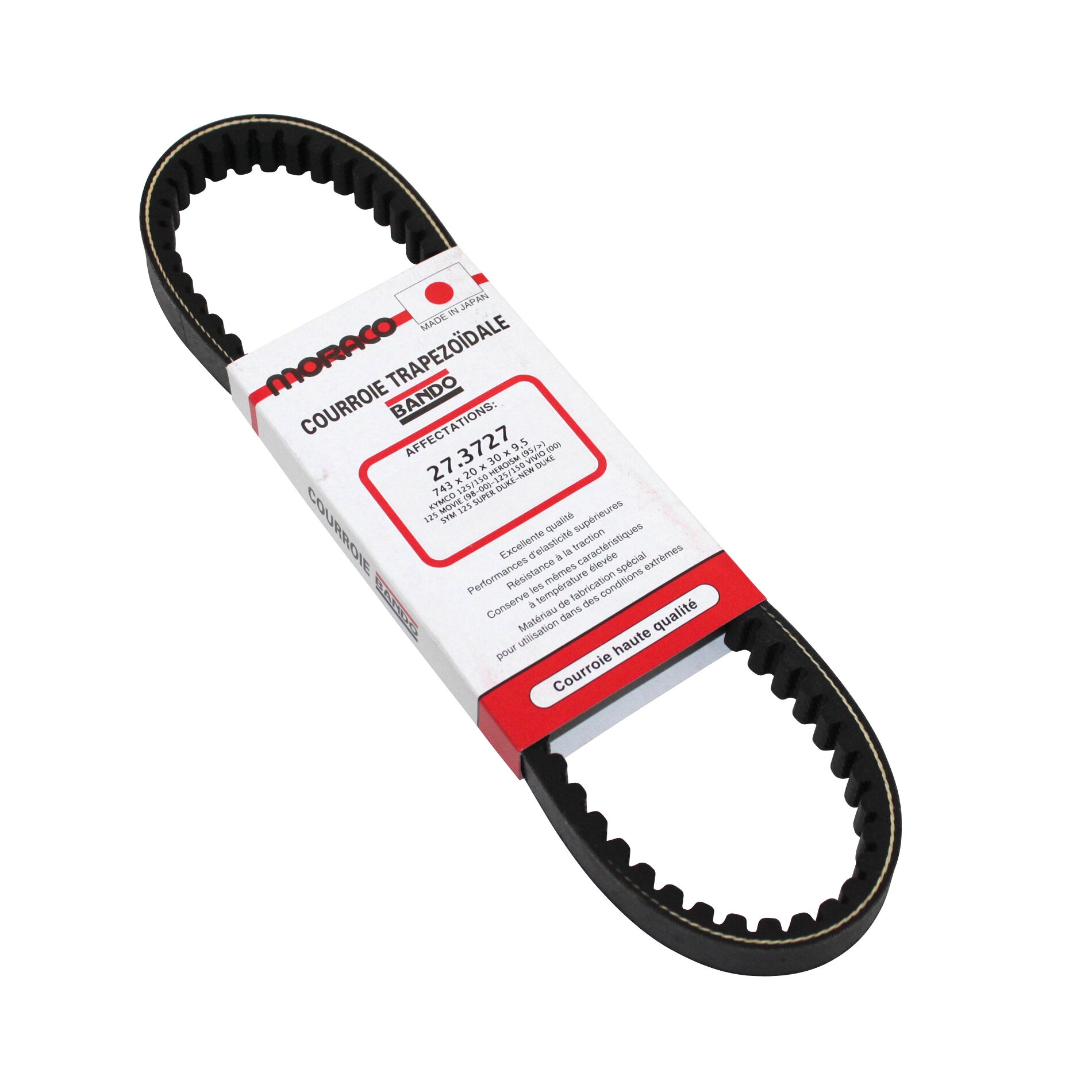 Courroie Bando Scoot chinois 125 152qmi / Kymco 125 heroism